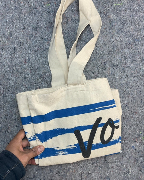 Bigass Vogue Striped Tote Bag