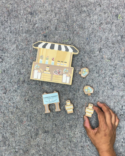 Wooden Farmers Market Play Set
