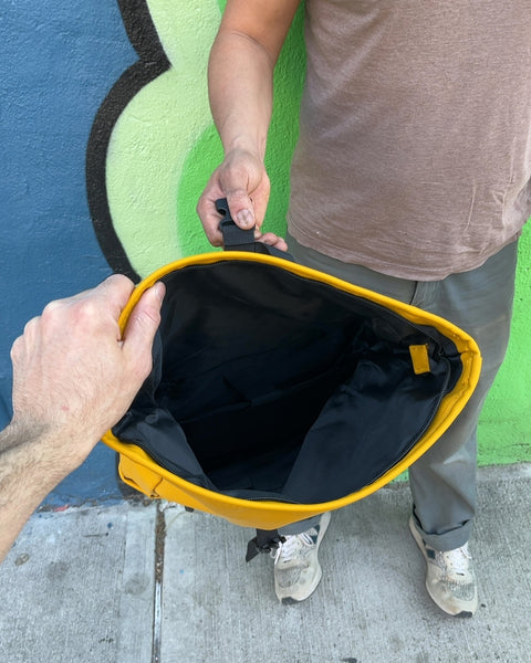 Cool Waterproof Yellow Roll Top Backpack