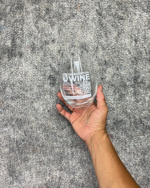 Prescription Wine Stemless Glass