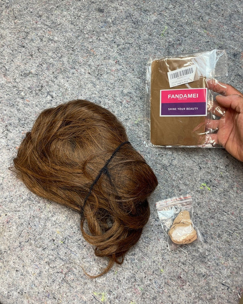 FANDAMEI Brown Wig with Wig Cap