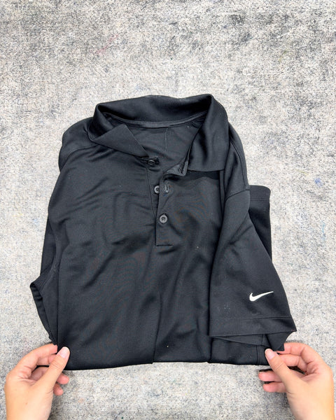 Nike Black Short-Sleeve Polo Shirt, Size Men’s S/M