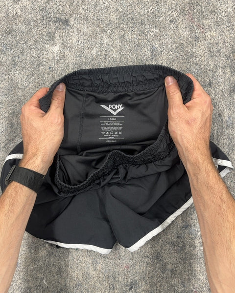PONY Black Running Shorts, Size L