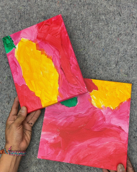 Coupla Abstract Paintings, 8" & 10"