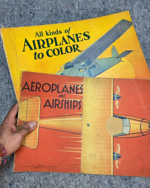 Vintage Airplane Coloring Books
