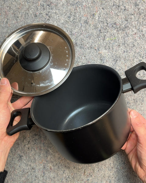 Black Nonstick IKEA Pot with Lid