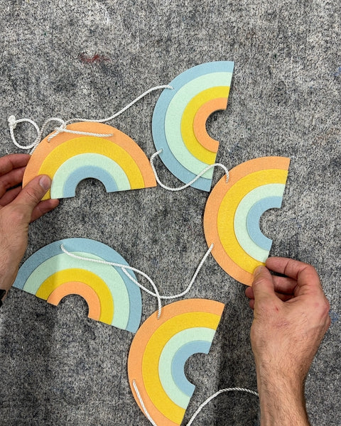 Pastel Rainbow Felt Garland