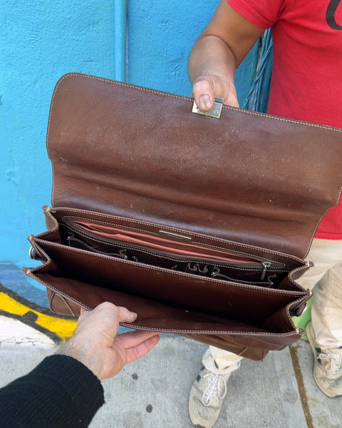 COLE HAAN Brown Leather Briefcase