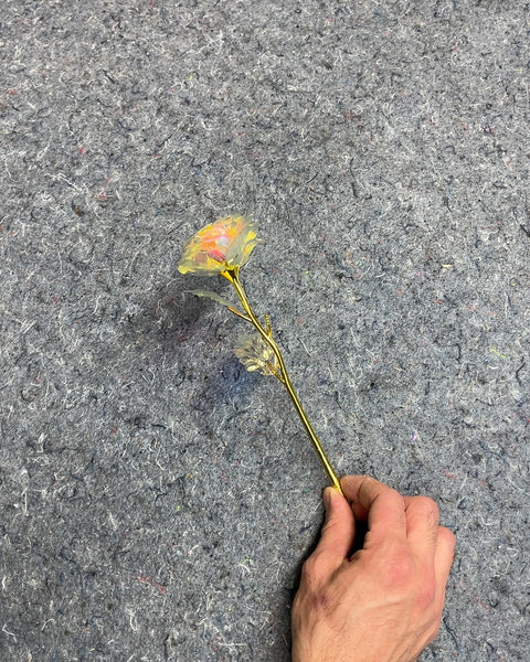 Decorative Gold and Clear Rose