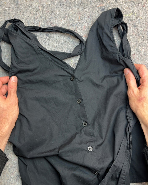 Who What Wear Black Button-Up Tank Top, Size S