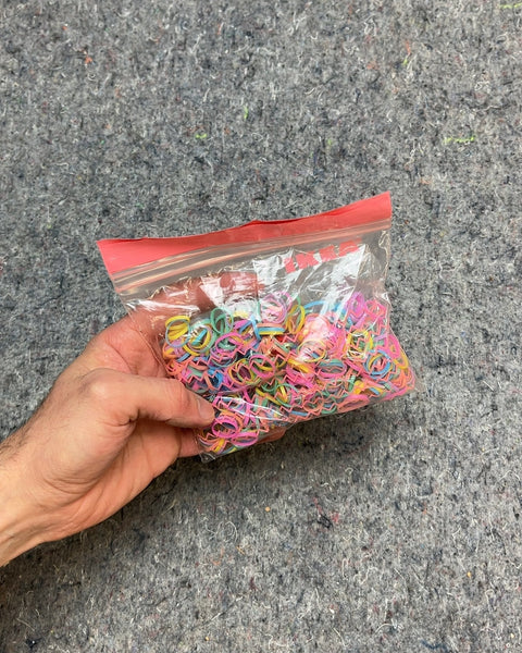Bag of Colorful Tiny Rubber Bands