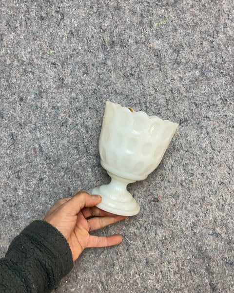 Milk Glass Pedestal Bowl