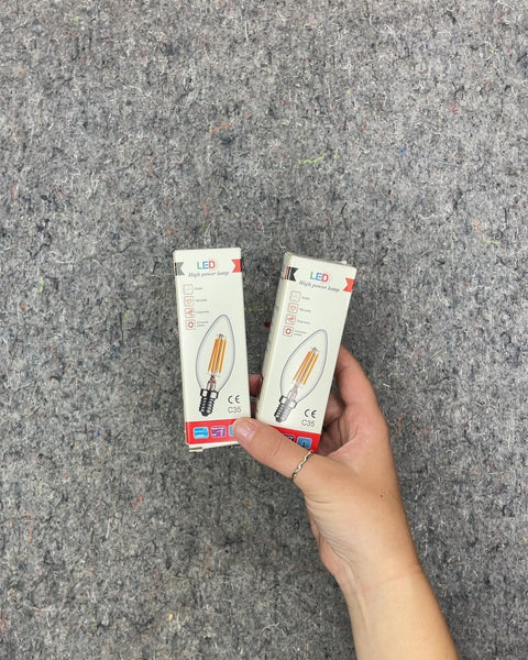 More LED High Power Lamp C35 Lightbulbs, 2-Pack