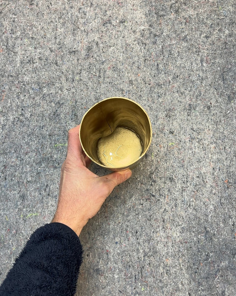 Cool Irregular Brass Vase, H8"