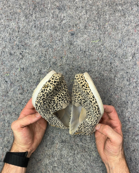 TOMS Leopard Print Slip-On Shoes, Size US 6W or EU 36.5