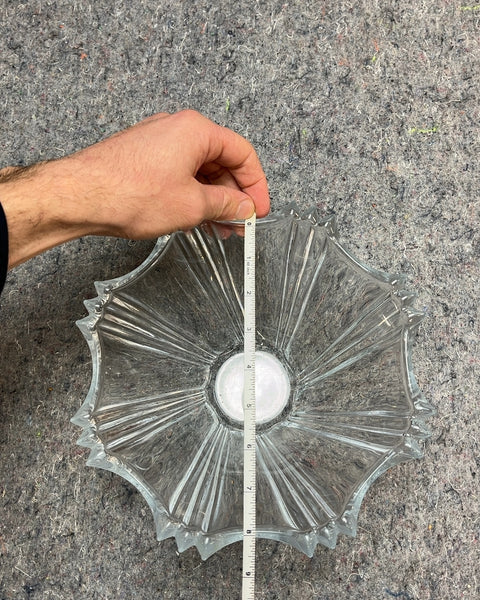 Pretty Clear Glass Bowl, 8"