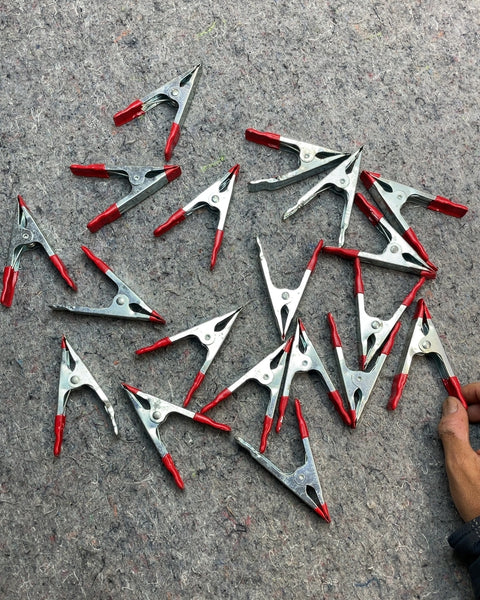 Assorted Metal Spring Clamps with Red Tips