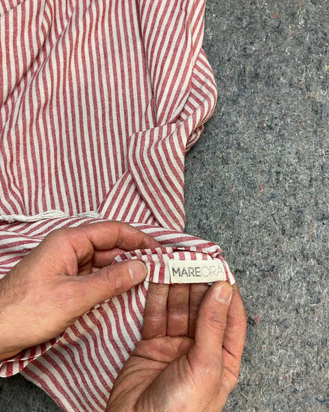 Mareora Red Striped Turkish Towel