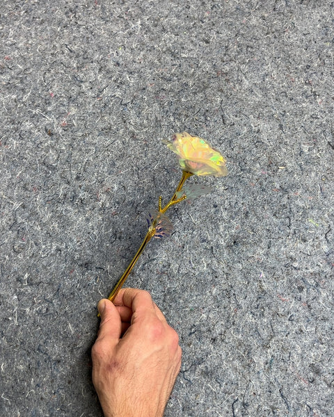 Decorative Gold and Clear Rose