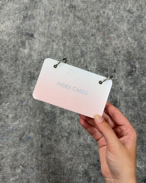 Pink Ombre Ringed Index Cards