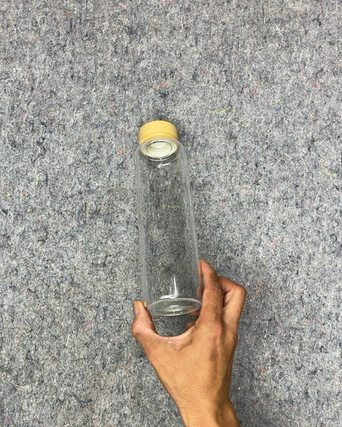 Sexy Glass Bottle with Bamboo Cap