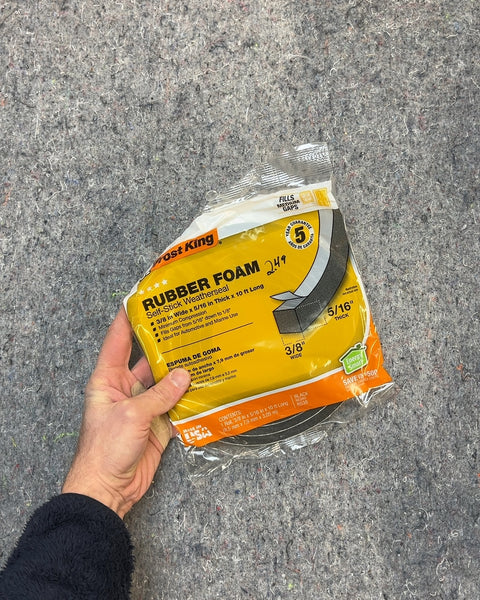Frost King Rubber Foam Weatherseal W3/8"xH5/16"