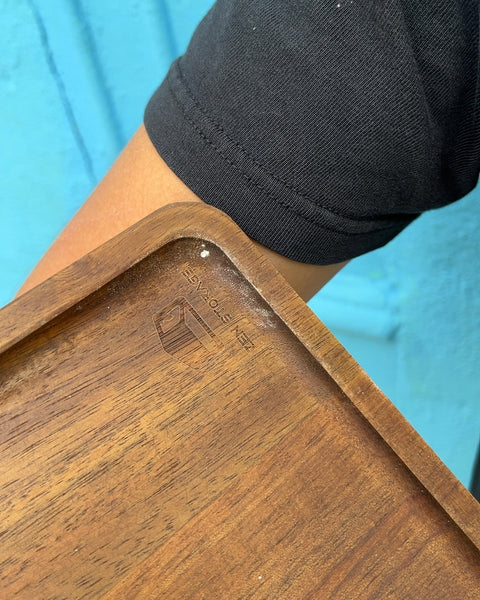 ZenStorage Acacia Couch Arm Table Tray With Cutting Board