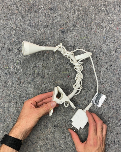 White Clip-On Desk Lamp