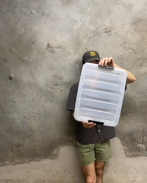 Clear Plastic Storage Tote with Lid