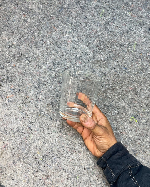 Ribbed Clear Glass Tumbler