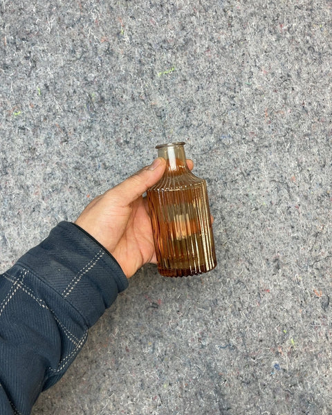 Pretty Amber Glass Vase