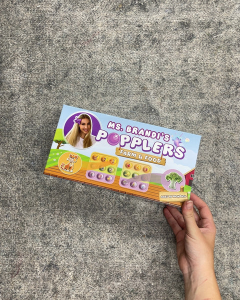 Ms. Brandi's Popplers Farm & Food Educational Toddler Toy Set
