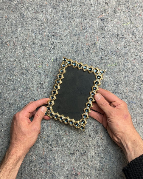 Gold Tone Bejeweled Picture Frame, 5x7"
