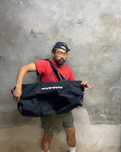 Huge Titan Black and Red Duffle Bag
