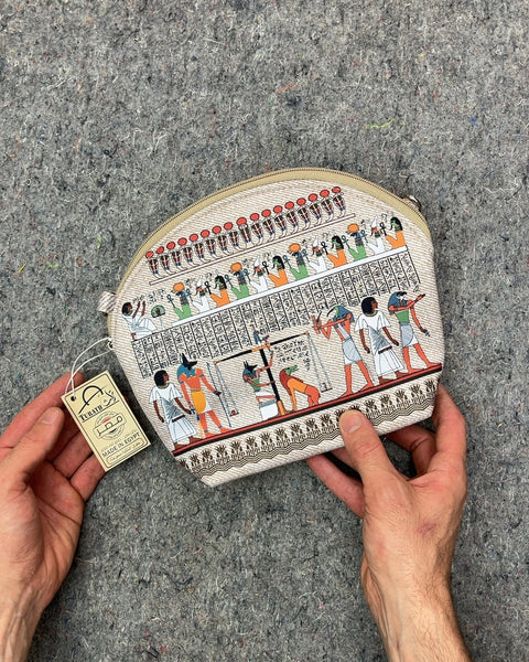 Egyptian Hieroglyphics Print Cosmetic Bag