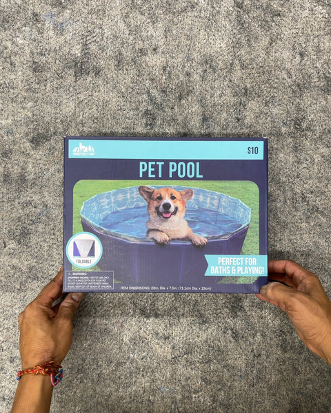 Pawsitively Fun Foldable Pet Pool, 28x7.5"