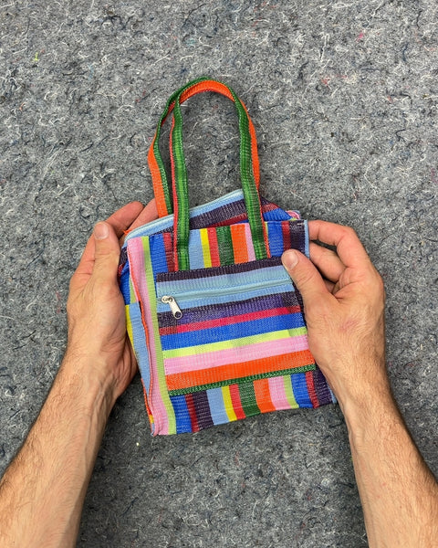 Colorful Striped Mini Tote Bag