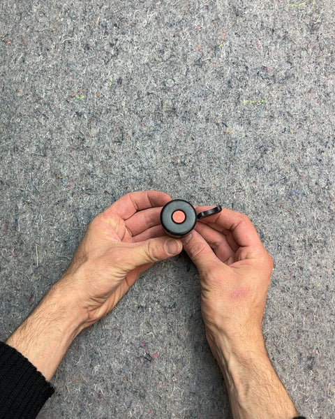 Black Bicycle Bell with Red Button