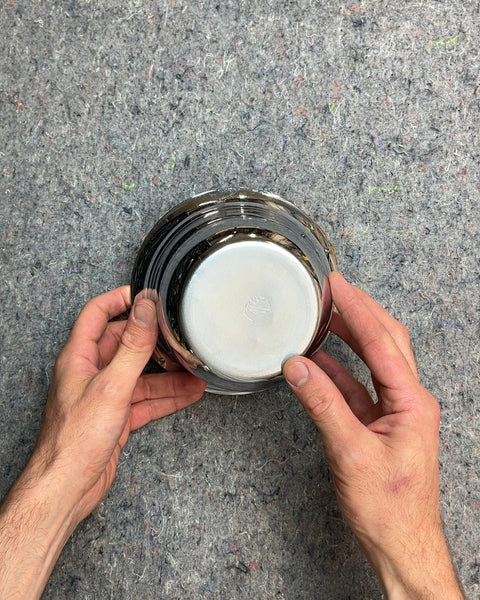 Silver Ice Bucket with Wood Handles