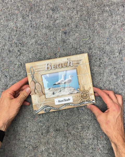 Miami Beach Wooden Picture Frame For A 3.5x5" Photo