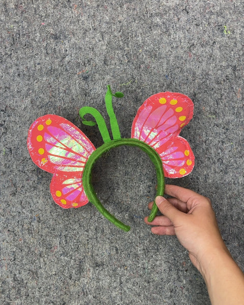 Pink Butterfly Headband