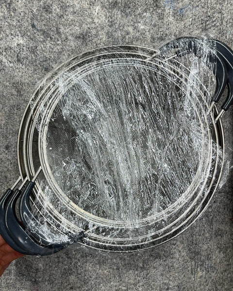 3 Stackable Stainless Steel Mesh Strainers with Handles