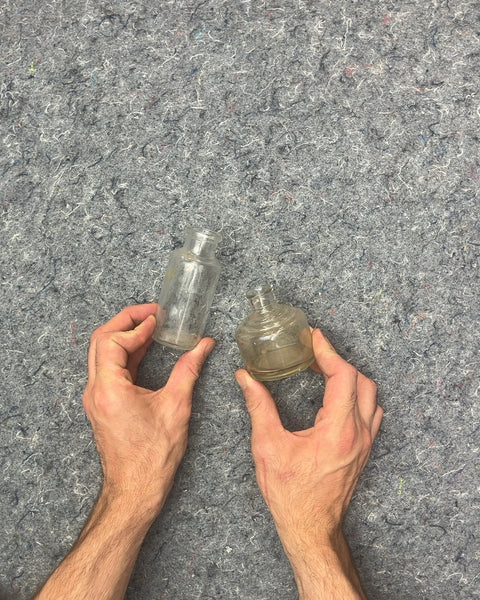 Two Vintage Medicine Glass Bottles