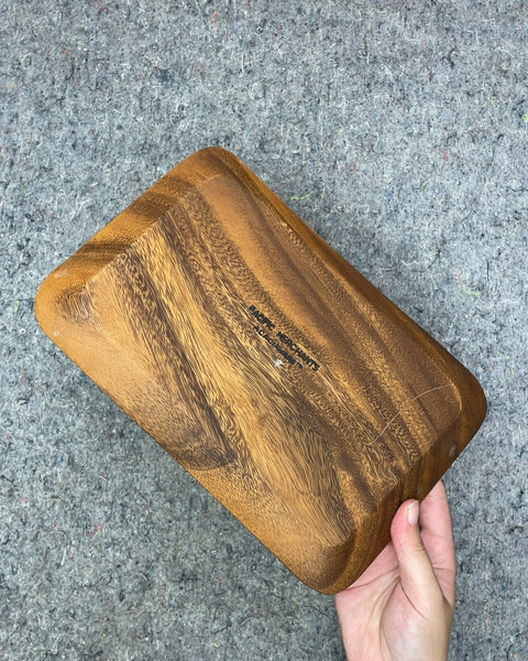 A Third Pacific Merchants Acacia Wood Serving Tray, 7 x 10.5 in