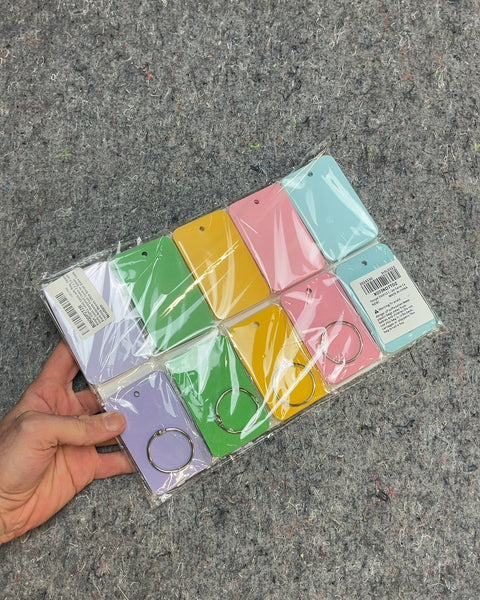 Colorful Flash / Index Cards With Rings
