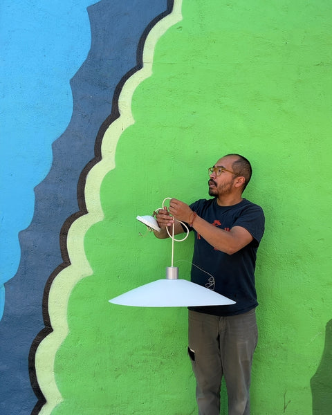 Sexy White Metal Pendant Light Fixture, W22"