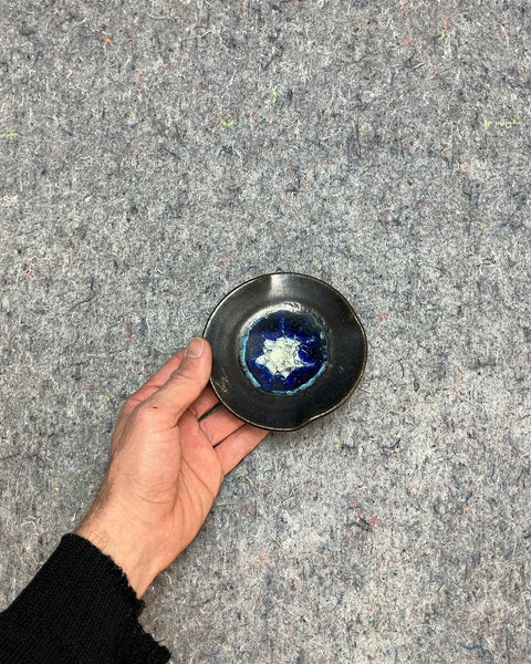 Geode Crackle Glass Wasabi/Dipping/Trinket Dish
