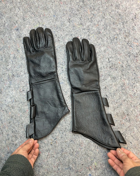 Gladiator Batman Leather Gloves, Sz M