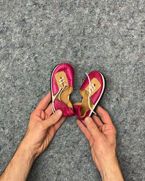 Super Cute Pink Baby Shoes with White Laces, L5"