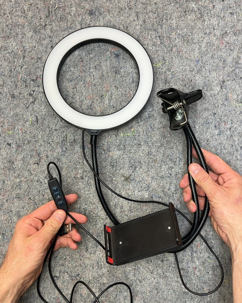 Ring Light with Phone Holder and Clamp